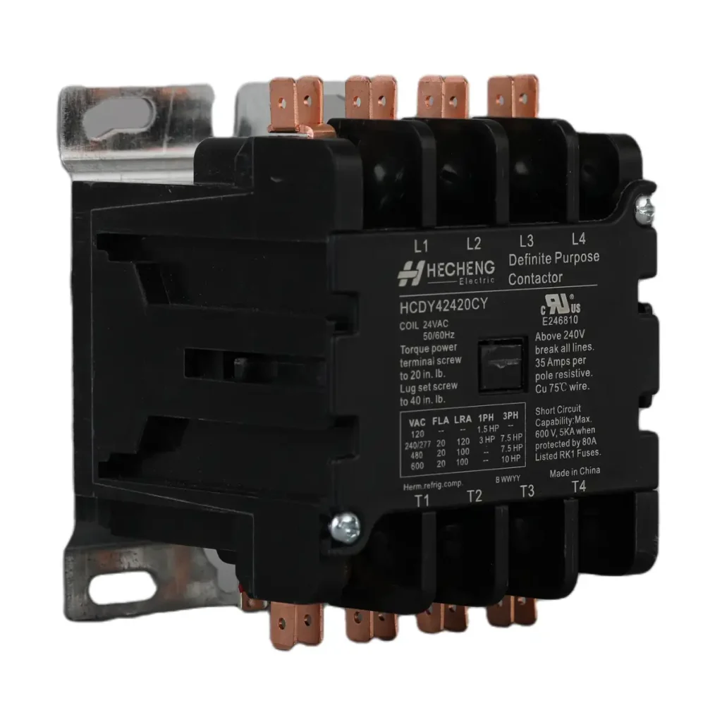 HCDP 4P 24V 20A Definite Purpose Contactor 03 13 HCDP 4P 24V 20A Definite Purpose Contactor 03